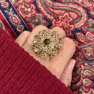 New | Pakistani Luxury Olive Adjustable Ring